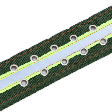 Four-layer reflective collar with a swivel 71 x 5 cm, Osh 55-65 cm, green-8