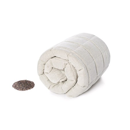 The blanket is weighed, size 110 × 140 cm, buckwheat, luson/fleece-2