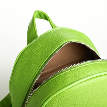 City backpack on a zipper, green color-5