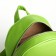 City backpack on a zipper, green color