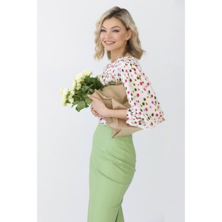 Skirt- artificial leather pencil, size 50
