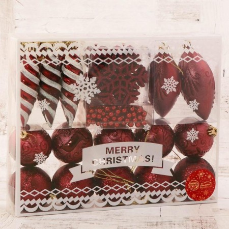 A set of jewelry plastic 27 pcs "Wonderful Day" Red-1