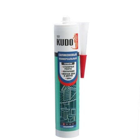 Sealant Kudo, silicone, universal, transparent, 280 ml