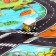 Game set "Dinopark", 4 cars, rug