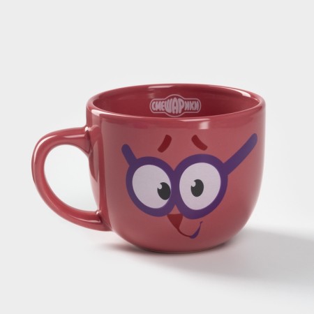 Ceramic mug "Smeshariki", 270 ml, red color