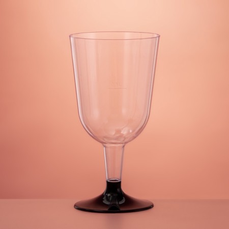 Plastic disposable glass for wine, 200 ml, transparent color-5