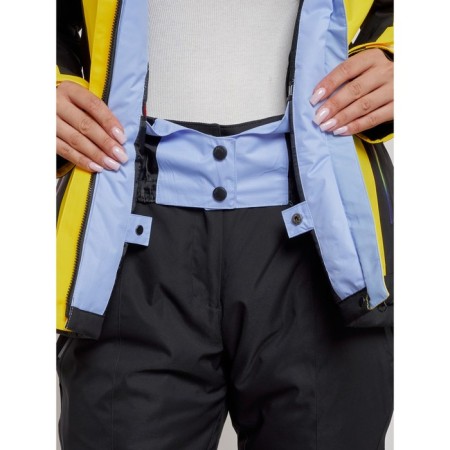 Ski jacket women's winter, size 44, yellow color-6
