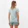 Female set (T -shirt/shorts), olive strip color, size 46