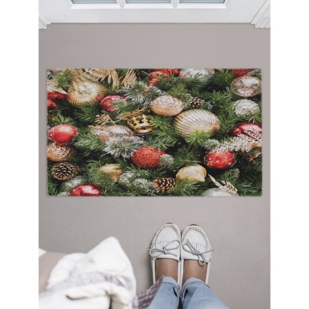 Famous rug in the hallway "festive decoration", size 45x75 cm