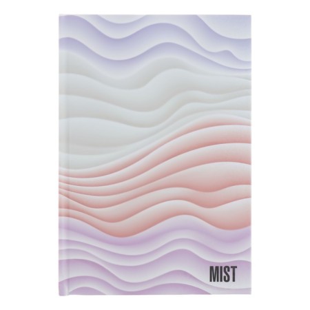 A5 BUSINESS BLOCT, 96 sheets in the "MIST" cage pink, hard cover, matte lamination, selective varnish, block 65 g/m2