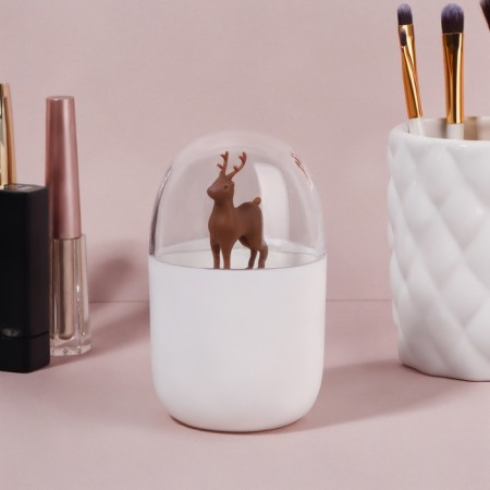 Organizer for storage "Deer", with a lid, D - 7 × 11 cm, white/transparent color-4