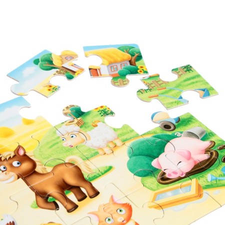 Puzzle "Who lives in the village?", 20 elements-4