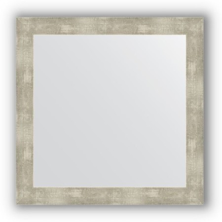 Mirror in the baguette frame - aluminum 61 mm, 64 x 64 cm, EvoForm