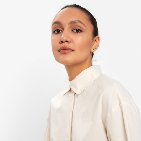 Women's shirt Minaku: Casual Collection Milk color, river 42-4