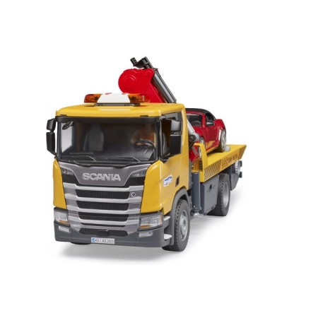 Эвакуатор Bruder Scania, со спортивным автомобилем-7