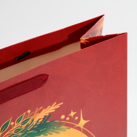 Laminated vertical "gold", l 31 x 40 x 11.5 cm, new year-4