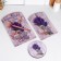 A set of 2 cutting boards + stand "lavender bouquet" 15x25 cm, 18x30 cm, 12x12 cm