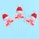 Decoration for the New Year cake, in a set of 3 pcs.