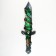 Wooden weapons, children's souvenir "green crystal", sword, 10.9 x 40 cm