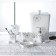 Diamond toilet brush, white color
