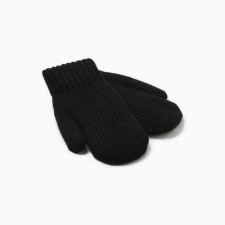 Baby mittens minku, Black color, 19 cm