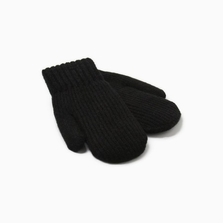Baby mittens minku, Black color, 19 cm