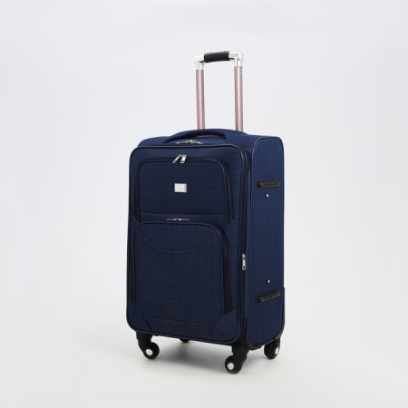Small 24 suitcase "on lightning, code castle, with extension, blue color