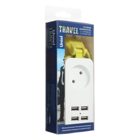 UNIEL extension cord, 1 outlet, 1.5 m, without salary, 4 usb (2.1 a)-5