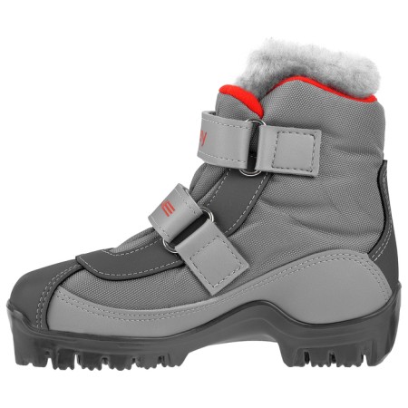 Skine Baby 103, SNS ski boots, artificial leather, gray color, Logo red, size 29-30-2