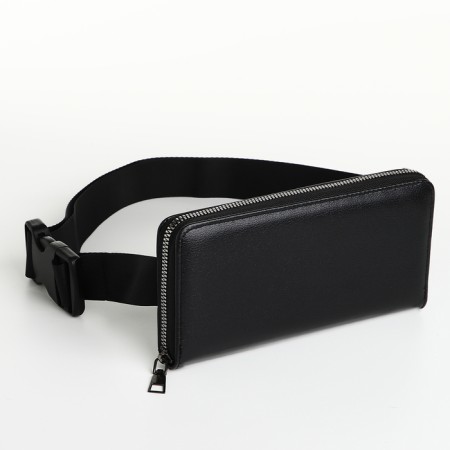Men's purse-clate on the zipper Textura, black color