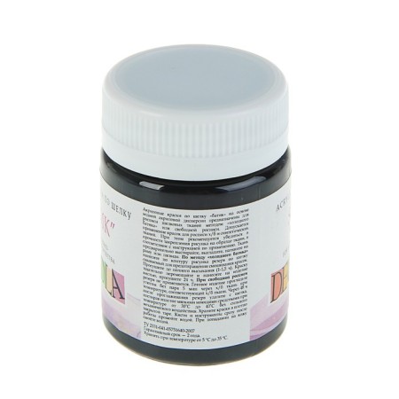 Silk paint "Batik", bank 50 ml, ZHK Decola, black 4428810 (water -based acrylic)-1