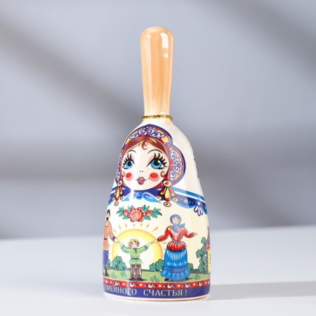 Bell with a pen "Matryoshka" average, ceramics, mix-1