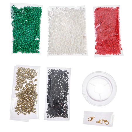 Euryki jewelry from beads set for beadwork, New Year's-3