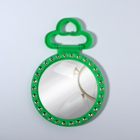 Mirror desktop, mirror surface d = 12 cm, packing 10 pcs, green color-3