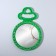 Mirror desktop, mirror surface d = 12 cm, packing 10 pcs, green color