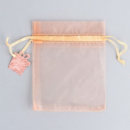 Orange Gift Organza “for you”, with a nameplate, 10 x 12 cm +/- 1.5 cm-3