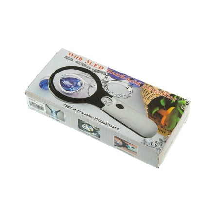 Lupa for reading with two lenses 6902, 3x, d = 75 mm, 20x, d = 22 mm, LED backlight-3