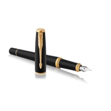 Feature pen Parker Urban Core F309 Muted Black GT F, stainless steel housing, blue ink, in a gift bag