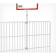 Frame made of impact -resistant plastic with rounded A4 angles, without tread, red color