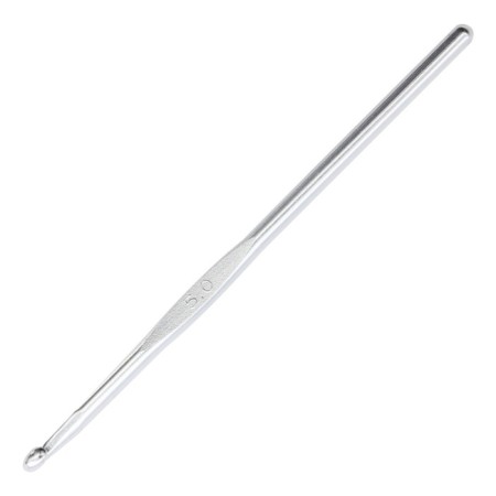 Knitting hook, aluminum, 5 mm/14 cm-1