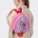 Children's backpack 21*9*23, lightning departure, a rabbit in a hat, pink