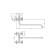 Eleanti Elt2010 bath mixer, two -wound, hose, watering can, bracket, chrome