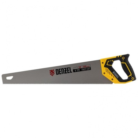 Denzel 24147 wood hacksaw, bellied tooth 3D, 2k handle, 9 tpi, 500 mm