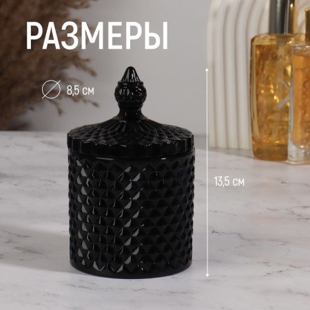 Organizer for storage, 1 section, with a lid, d = 8.5 × 13.5 cm, black color-1