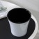 Kashpo for flowers with the insert "Art", 1.2 l, the color is white-black