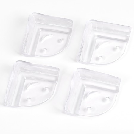 Protective overlays on the corners of the "muzzle", set of 4 pcs., Transparent, crumb I-11