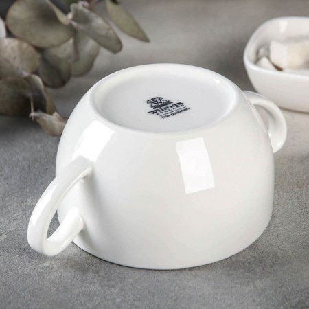 Porcelain broth Wilmax, 440 ml, d = 11 cm, white color-2