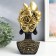 Souvenir Polystone Bust "African - a headdress from butterflies" Black with gold 13x10x28.5 cm