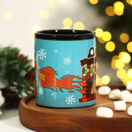 Homeleon mug of ceramic "Light", 350 ml, black color-7