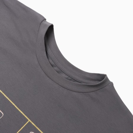 Female T-shirt, dark gray color, one size (42-46)-1